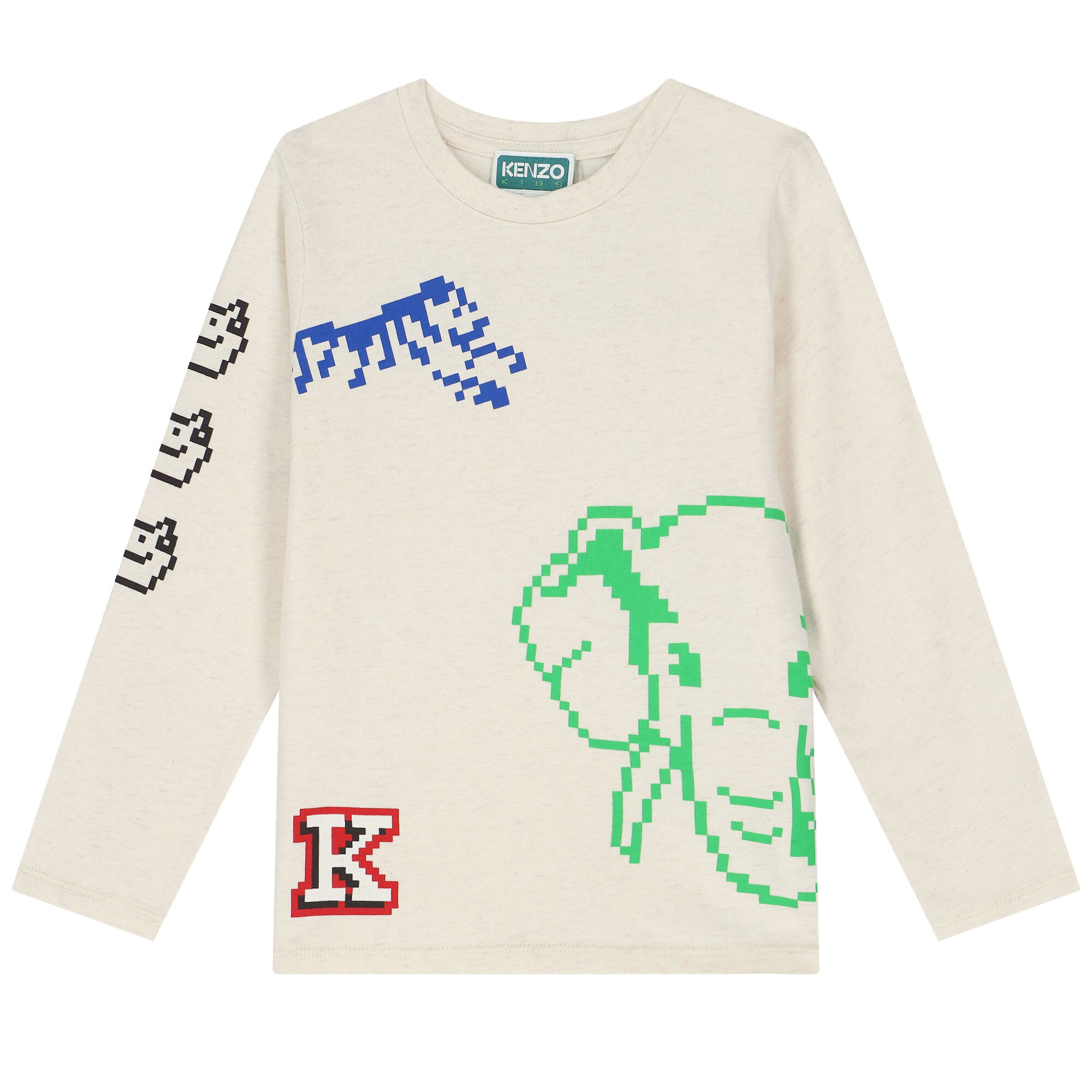 KENZO KIDS Boys Ivory Jungle Animals Long Sleeve Top Junior
